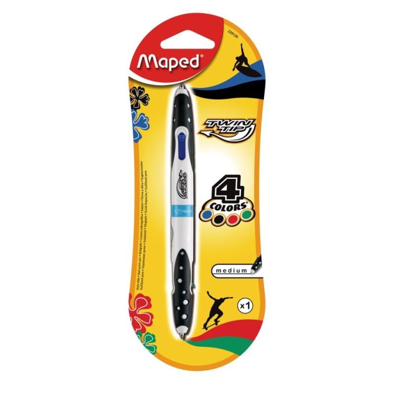 Maped Stylo Bille Moyen 4 Couleur