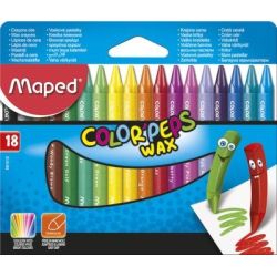 Maped 18 Crayons Cire Wax Col