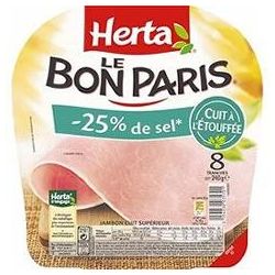 Herta 240G 8T Jambon Le Bon Paris -25% Sel