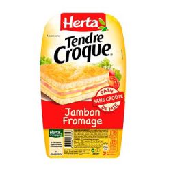 Herta 200G 2 Tendre Croque Ss Creme/Jambon/Fromage