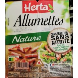 Herta 2X75G Alumettes Natures Sans Nitrite