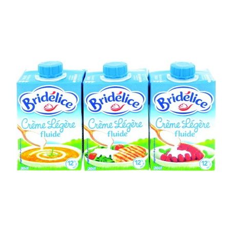 Bridelice Crème Légère Fluide 12%Mg Uht Bridélice 3X20Cl Bridel