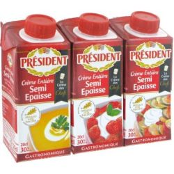 President 3X20Cl Creme Entiere 30%Mg