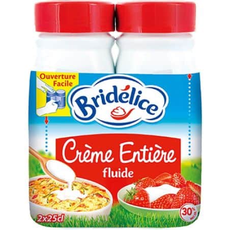 Bridelice 2X25Cl Crème Fluide Entiere Uht 30%