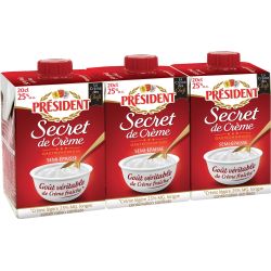 President Pdt Secret De Creme 25% 3X20Cl