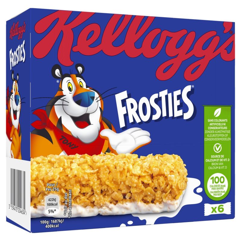 Kellogg'S Barres De Céréales Au Lait : Les 6 25 G