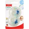 Nuk Sucette Physiologique Silicone 6 À 18 Mois : Le Lot De 2 Sucettes