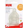 Nuk Tétine Silicone Lait 0 À 6 Mois : Le Lot De 2 Tétines