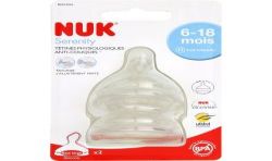 Nuk Tétine Silicone Lait 6 À 18 Mois : Le Lot De 2 Tétines