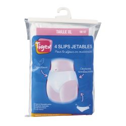 Tigex Culotte 4 Slips Jetables Taille Blanc