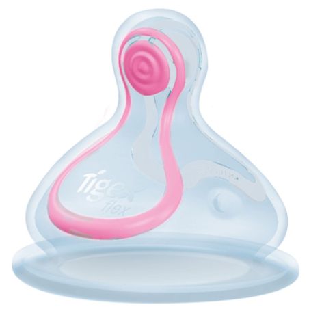 Tigex Tétines Silicone Base Large Multi Flow 6 Mois+ : Le Lot De 2