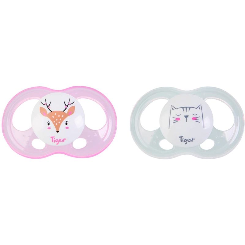 Tigex Soft Touch Set De 2 Sucettes Taille 0-6 Mois