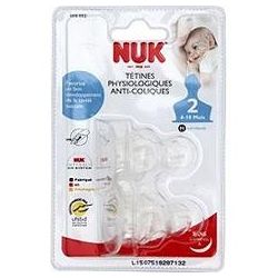 Nuk Tétines 2 Silicone Pour Lait + 6 Mois Taille