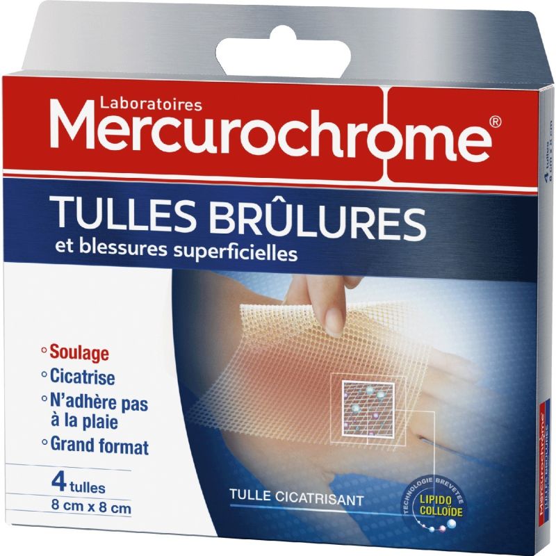 Mercurochrome Tulles Brûlures : La Boite De 4