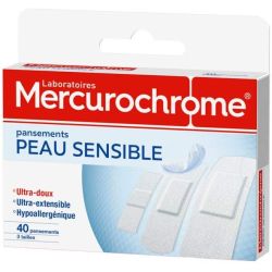 Mercurochrome Pansements Peau Sensible 40 Unités
