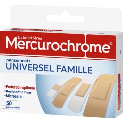 Mercurochrome Pansements Universel Famille : La Boite De 50