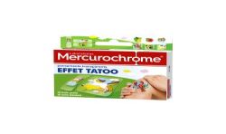 Mercurochrome Pansement Kids Transparent Effet Tatoo : La Boîte De 12 Pansements