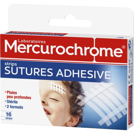 Mercurochrome Pansement Suture Adhésive : La Boîte De 16 Pansements