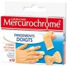 Mercurochrome Pansements Spécial Doigts : La Boite De 12