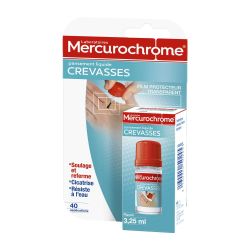 Mercurochrome Pansement Liquide Crevasses : Le Flacon De 3,25Ml