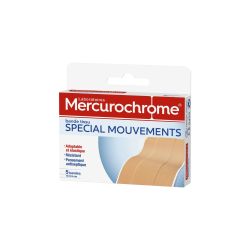 Mercurochrome Pansements Bande Tissu 10X6Cm : La Boite De 5 Bandes