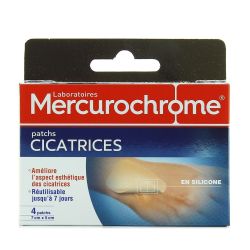 Mercurochrome Mercuroch.Patchs Cicatrices X4