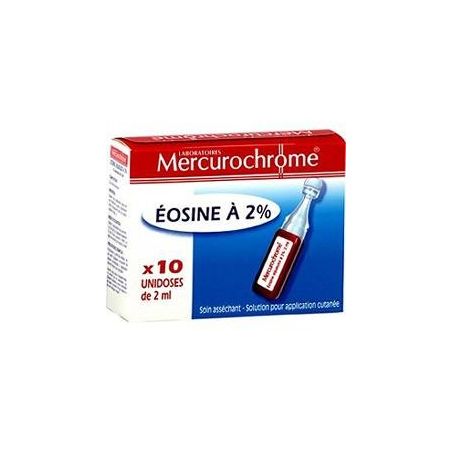 Mercurochrome Eosine 2% X10 Unidoses Steriles De 2Ml