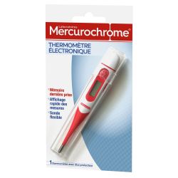Mercurochrome Thermomètre Électronique Avec Étui : Le
