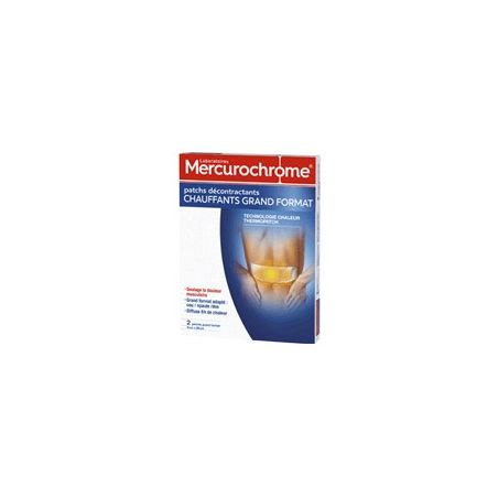 Mercurochrome Patch Décontractant Chauffant Grand Format 9Cm X 29Cm