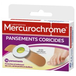 Mercurochr Mercurochrome 16 Pansements Coricides