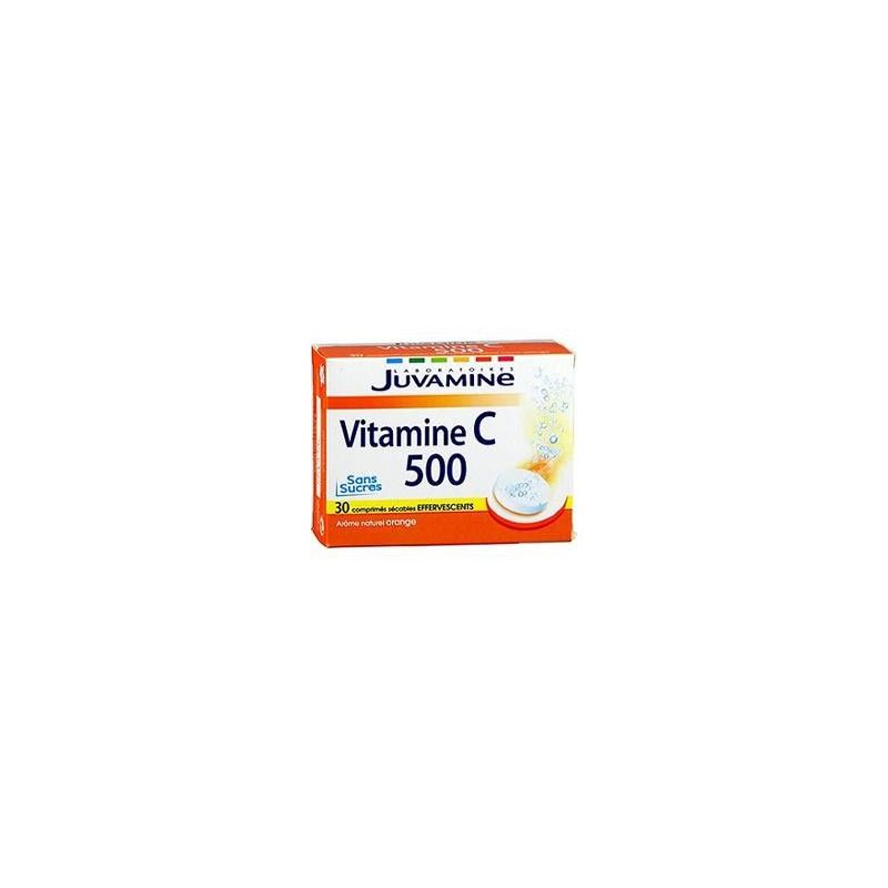 Juvamine Vitamine C500 Sans Sucres 30Comprimes Eferv.
