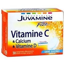 Juvamine Fizz Vitam.C +Calcium Bte 30 Cpr.Effervescents