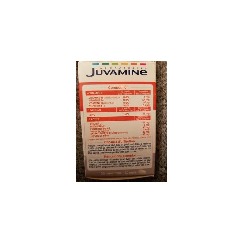 Juvamine 30 Comprimes Cheveux Frts Keratine