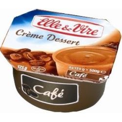 Elle & Vire 4X125G Creme Dessert Cafe Elle&Vire
