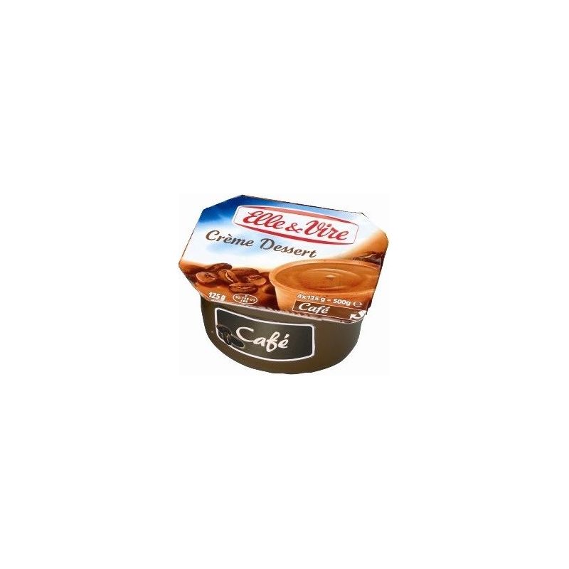 Elle & Vire 4X125G Creme Dessert Cafe Elle&Vire