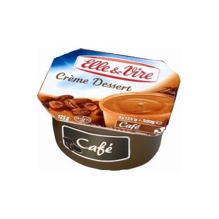 Elle & Vire 4X125G Creme Dessert Cafe Elle&Vire