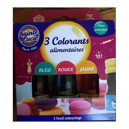 Sainte Lucie Assortiment De 3 Colorants Alimentaires