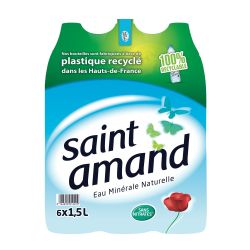 St Amand Saint Eau Minérale : Le Pack De 6 Bouteilles D'1,5L