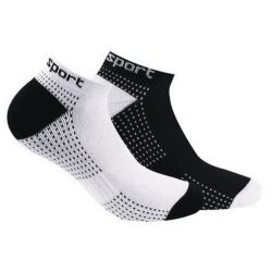Kindy Pack De 2 Paires D'Invisibles Sport Femme Jersey 37/41 Blanc-Noir