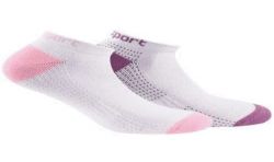 Kindy Pack De 2 Paires D'Invisibles Sport Femme Jersey 37/41 Blanc-Rose