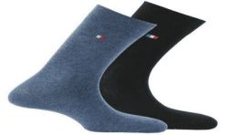 Kindy Lot De 2 Paires Chaussettes Fabriquées En France Jean Noir 39/42