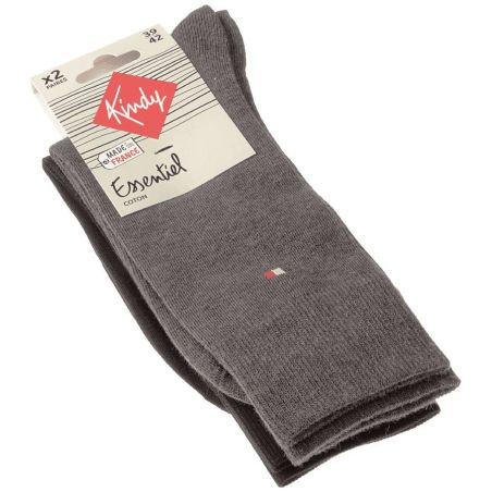 Kindy Lot De 2 Paires Chaussettes Fabriquées En France Anth/Nr 43/46