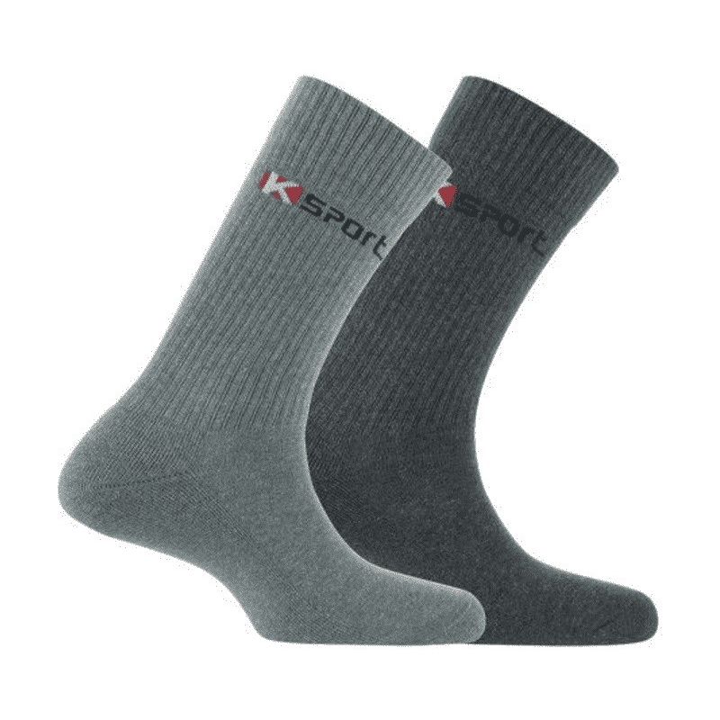 Kindy Pack De 2 Paires Chaussettes K-Sport Gris 39/42