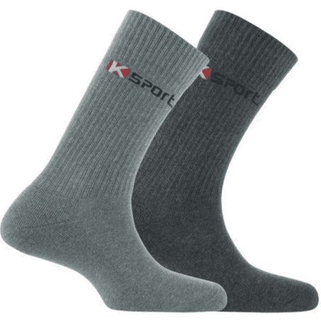 Kindy Pack De 2 Paires Chaussettes K-Sport Gris 39/42