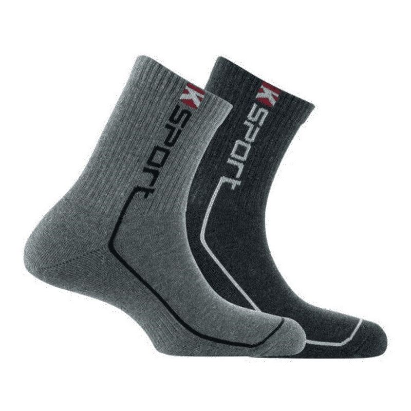 Kindy Pack De 2 Paires Tiges Courtes K-Sport Gris 43/46