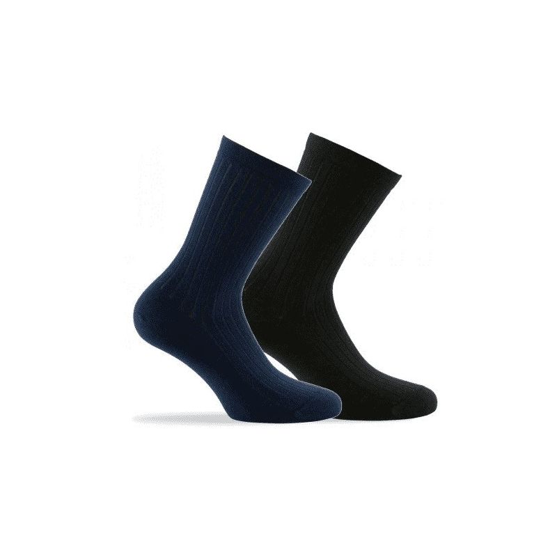 Kindy Lot De 2 Paires Chaussettes Green Socks En Fils Recyclés Maron/Noir 37/41