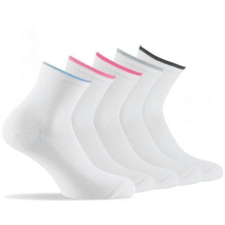 Kindy Lot De 5 Paires Socquettes En Coton Blanc 37/41