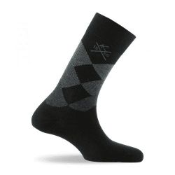 Kindy Chaussettes Intarsia Revisité Made In France Noir 39/42