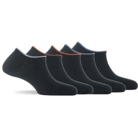 Kindy Pack De 5 Paires D'Invisibles En Coton Eco Noir 39/42