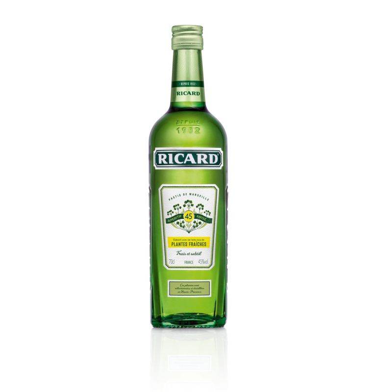 Ricard Pastis Plantes Fraîches 45% : La Bouteille De 70Cl